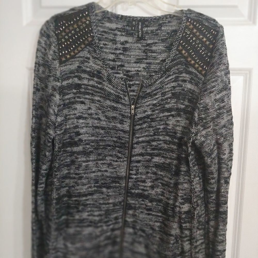 Maurices sweater zip front 